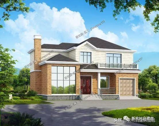 12款帶車庫的農(nóng)村別墅設(shè)計圖，一層12萬起，二層16萬起，三層30萬起
