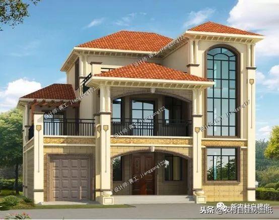 12款帶車庫的農(nóng)村別墅設(shè)計圖，一層12萬起，二層16萬起，三層30萬起