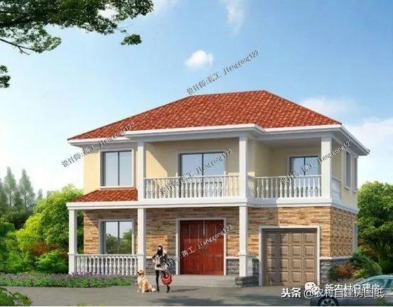 12款帶車庫的農(nóng)村別墅設(shè)計圖，一層12萬起，二層16萬起，三層30萬起