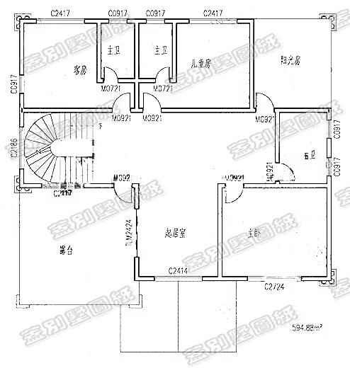 二層半三層別墅設計圖，帶陽光花房+臥室套房，現代年輕人喜歡的設計