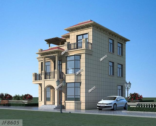 占地95㎡的3層別墅設(shè)計(jì)圖，開春就建一棟，搶個(gè)好彩頭