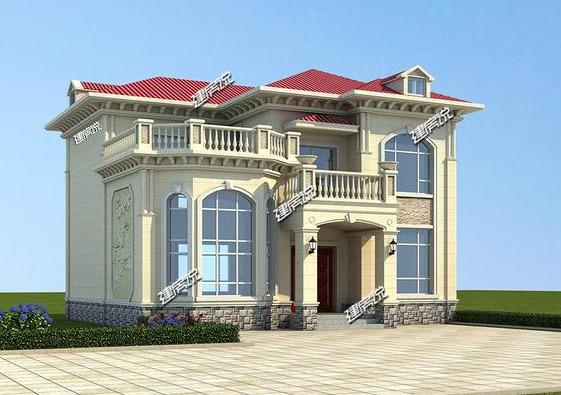 歐式大別墅設計圖，漂亮極了，花28萬建造，看了的人都說好