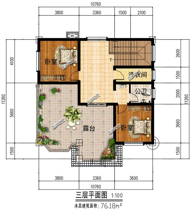 小占地豪宅設計圖，家有小宅基地，這樣建房豪華到爆，鄰居見了都說好