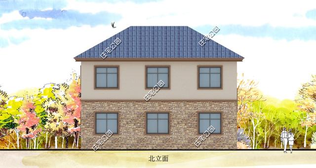 二層歐式別墅設計圖，外觀造型優雅，室內布局合理