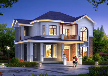 新農村自建二層樓房戶型設計圖，簡單大氣，外觀漂亮精致