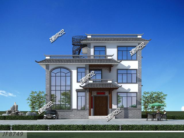 新中式框架結構別墅設計圖，耐看不過時