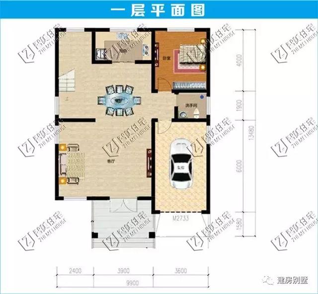 小面寬農村小別墅設計圖，美觀實用，造價經濟