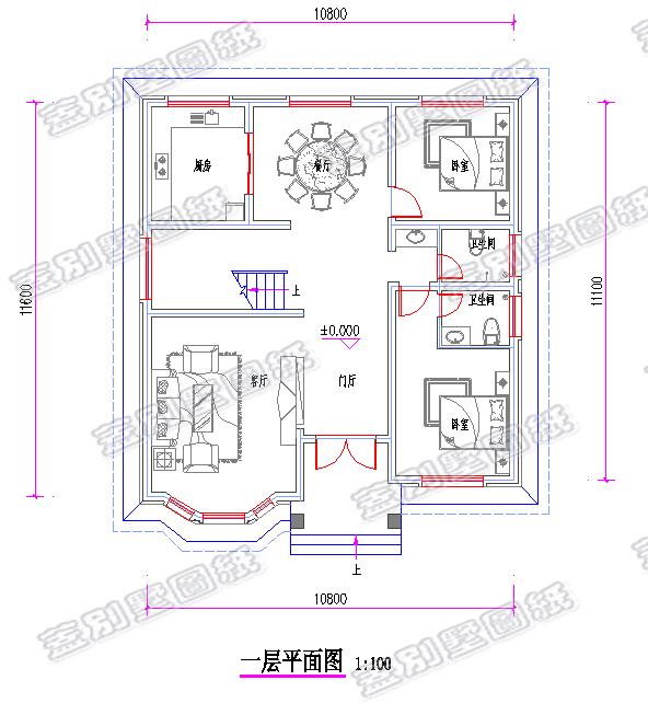 新款帶挑空客廳二層別墅設計圖，漂亮耐看，采光通透