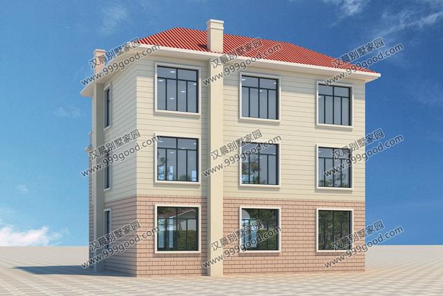 經(jīng)典氣派農(nóng)村別墅設(shè)計(jì)圖，13.1X11.4米，提高了居住的安全舒適性