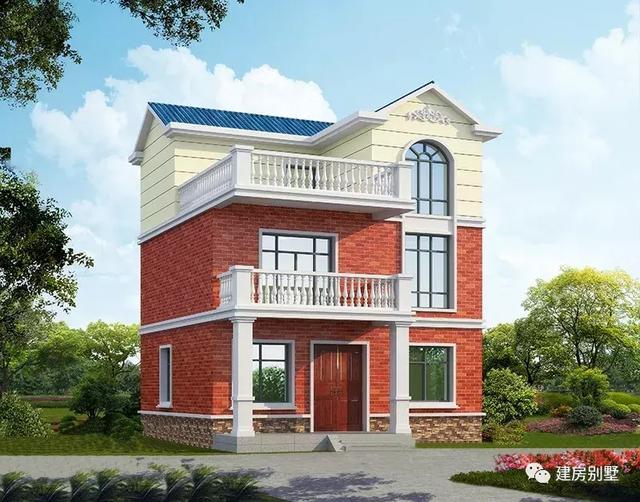 面寬不足10米的農(nóng)村小別墅設(shè)計圖，布局簡單實用