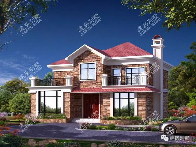 農村別墅設計圖，都帶觀景露臺，外觀精致漂亮，戶型美觀