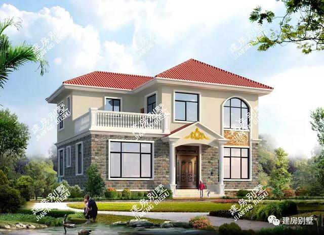 農村別墅設計圖，都帶觀景露臺，外觀精致漂亮，戶型美觀