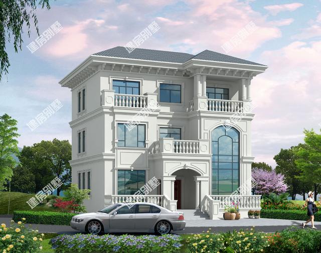 農村自建房設計圖戶型，戶型為南北通透，客廳挑空