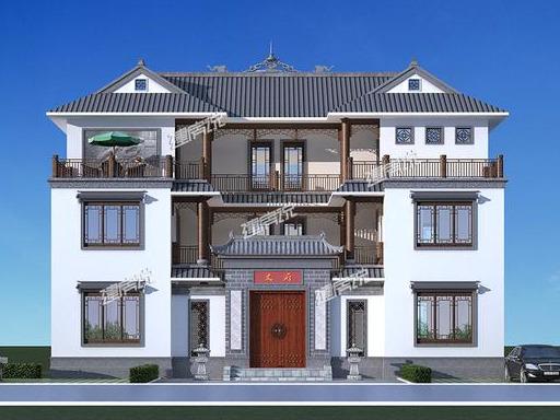 農村最牛三層四合院別墅，村里蓋一棟，整個家族都以你為榮！