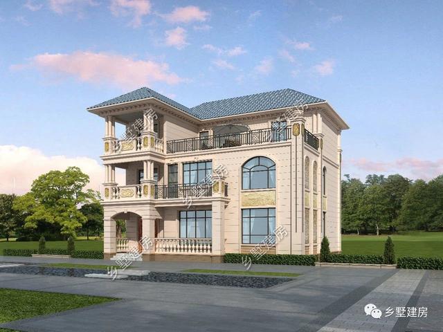 14x11米三層歐式自建房，大氣簡約而不失美觀，在村里建一棟，很氣派！