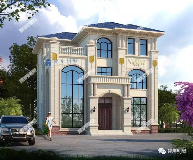 面寬相近的三套農村別墅設計圖，不管建哪一棟，都很被人看好