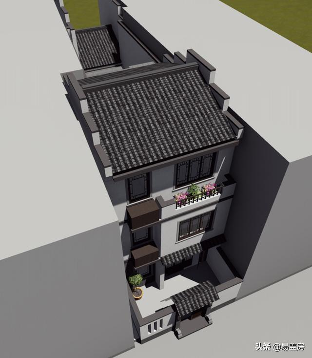 三層徽派別墅設計圖，28萬輕輕松松拿下，寬敞臥室鄉親都羨慕