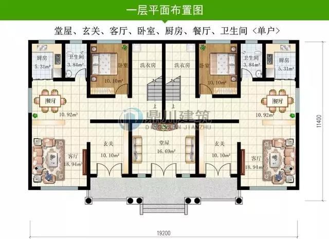 精選農村9款經典別墅戶型，第一款、第九款都是共堂屋雙拼別墅，包你喜歡！