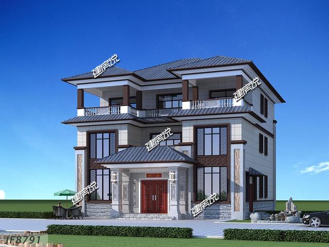 火爆全農村的新中式別墅戶型，建棟在老家，人人都夸你有眼光，也給自己長面子。