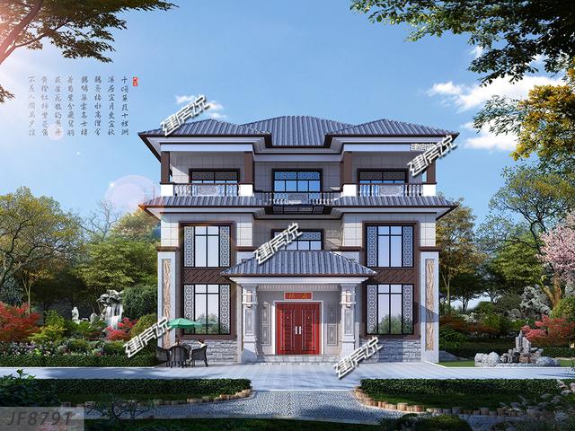 火爆全農村的新中式別墅戶型，建棟在老家，人人都夸你有眼光，也給自己長面子。