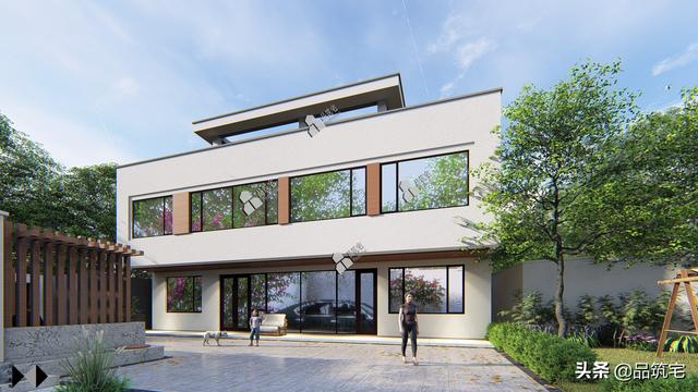 二層現代風格別墅，既舒適實用又簡潔耐看，全村第一棟，引領別墅新潮流！