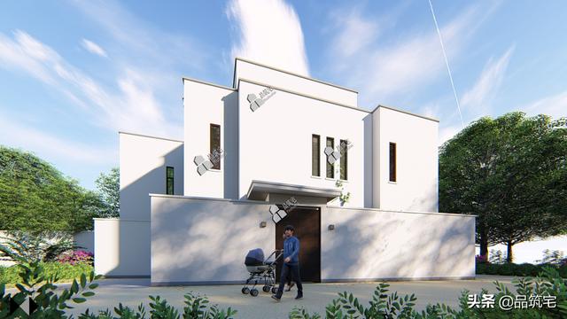 二層現代風格別墅，既舒適實用又簡潔耐看，全村第一棟，引領別墅新潮流！