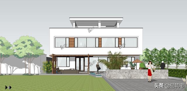 二層現代風格別墅，既舒適實用又簡潔耐看，全村第一棟，引領別墅新潮流！