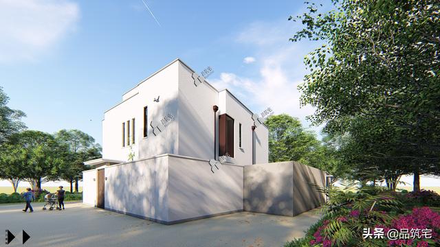 二層現代風格別墅，既舒適實用又簡潔耐看，全村第一棟，引領別墅新潮流！