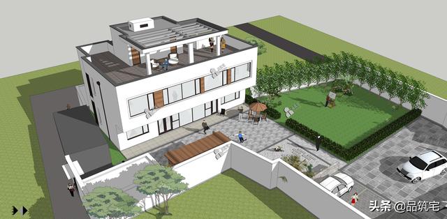 二層現代風格別墅，既舒適實用又簡潔耐看，全村第一棟，引領別墅新潮流！