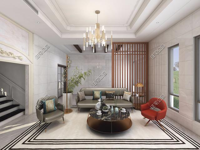 占地面積134平的三層別墅自建房，設計了6間臥室，足以滿足家人生活。