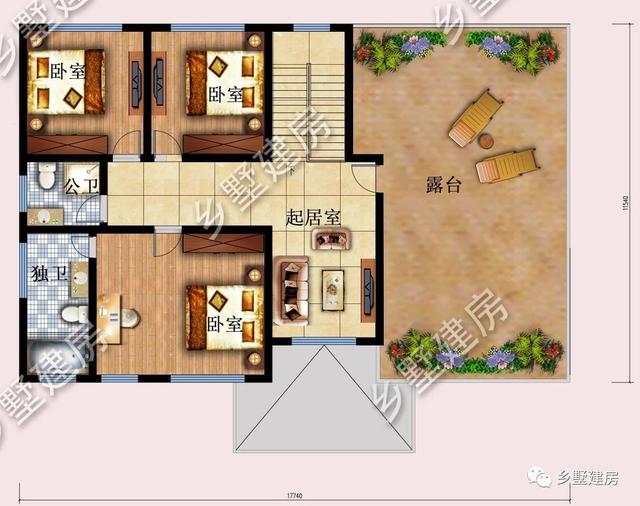 大開間小進(jìn)深的二層別墅，27萬就能建，花最少錢的建最美的別墅！