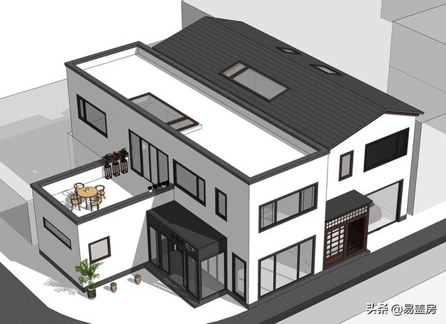 占地216平二層別墅設計圖，一層超市二層自住 單獨分區有儲存空間和車庫