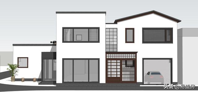 占地216平二層別墅設計圖，一層超市二層自住 單獨分區有儲存空間和車庫
