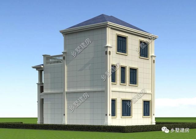 占地僅94平的農村三層歐式別墅，美觀大方，造價又低，看過的人沒有說不漂亮的！