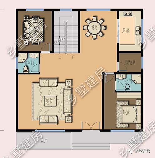 帶地下室的農(nóng)村二層歐式小樓設(shè)計(jì)圖，奢華大氣，受村民一致熱捧！