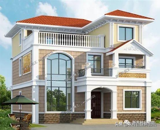 5棟美觀大氣的三層農村自建房，簡單易建，最后一棟屋頂亮了