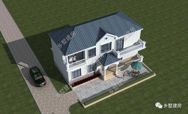 占地124平二層農(nóng)村小別墅設計圖，簡約而不簡單，造價還實惠，建上一棟面子十足！