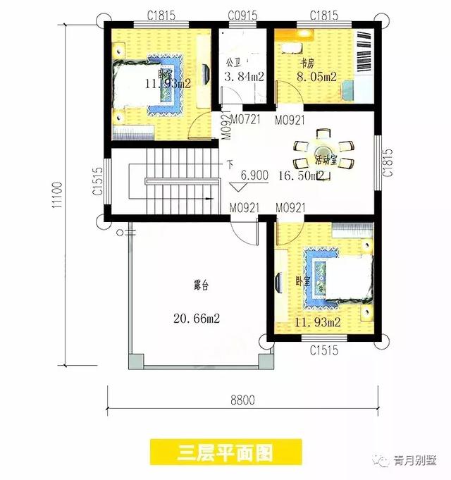 占地96平三層小別墅設計圖，精致漂亮，有一所這樣的房子，絕不愿在城里買房。