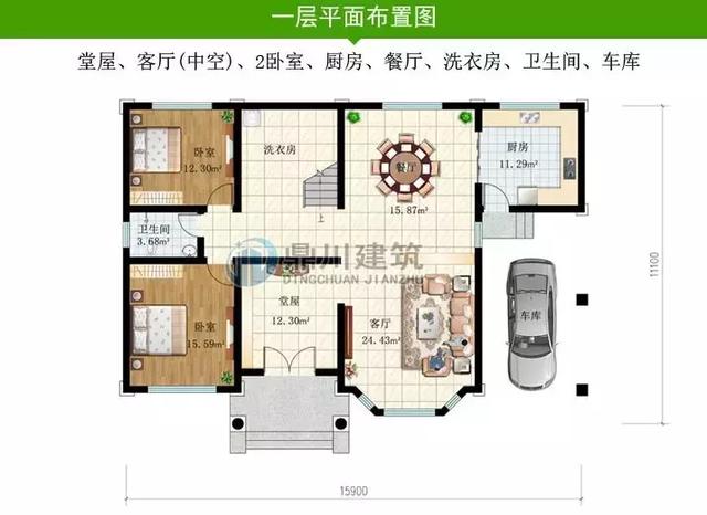 8套新穎帶露臺的別墅設計圖，外觀和布局來看都很滿足農村的生活需求
