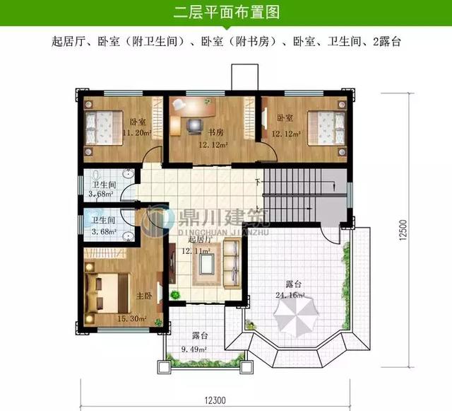 8套新穎帶露臺的別墅設計圖，外觀和布局來看都很滿足農村的生活需求