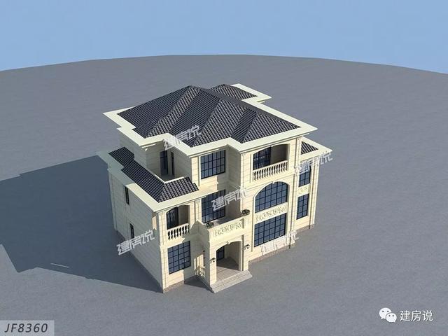 占地191平三層別墅設計圖，建一棟這么豪華的別墅，村里人人見了都羨慕。