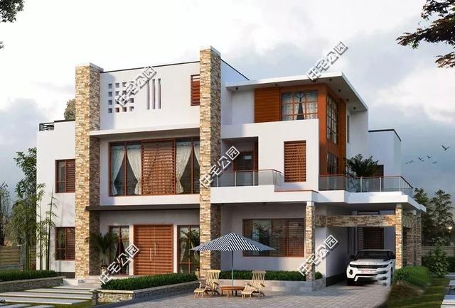 精選5款現(xiàn)代風別墅設計圖，簡約時尚，年輕人都搶著在村里建。