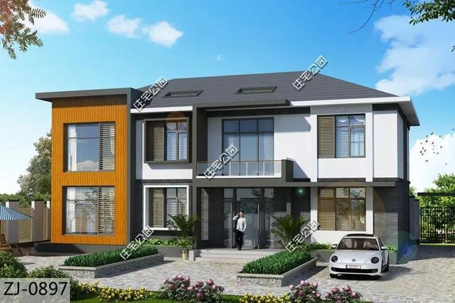 精選5款現(xiàn)代風別墅設計圖，簡約時尚，年輕人都搶著在村里建。