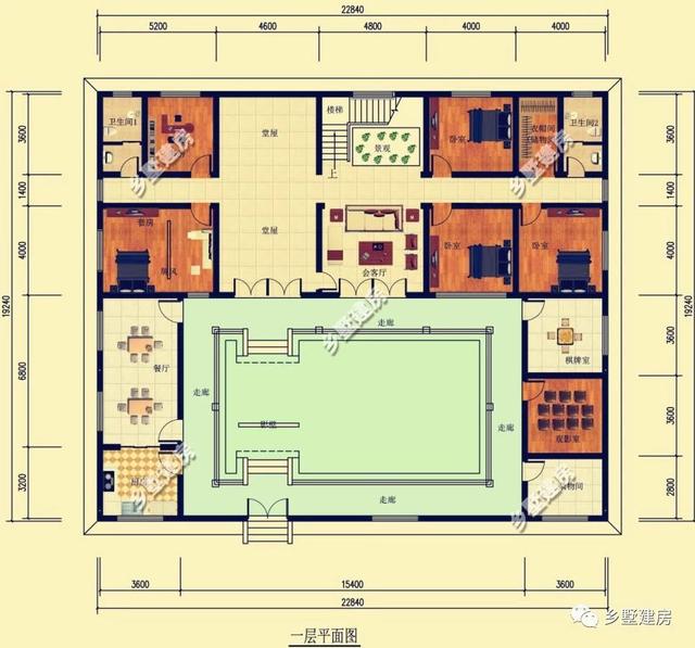 宅基地大的地方建四合院最合適不過了，住著最愜意！