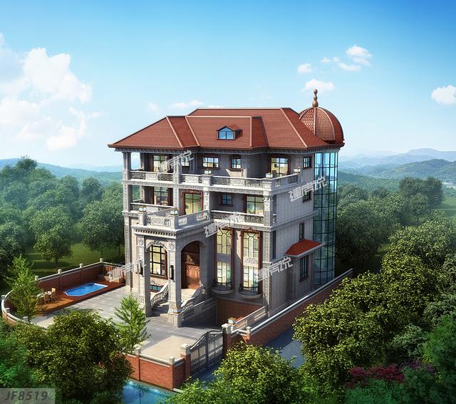 帶半地下室的奢華四層別墅，村里人人都過(guò)來(lái)看，想低調(diào)都難！