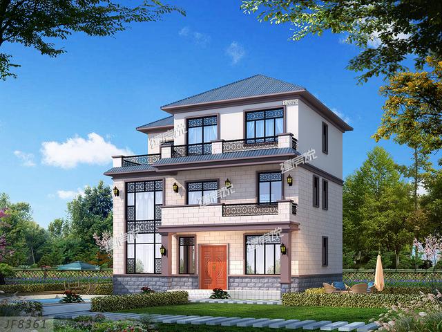 三層新中式別墅，雅致迷人，經濟實惠又很實用，一點也不比城里的差。