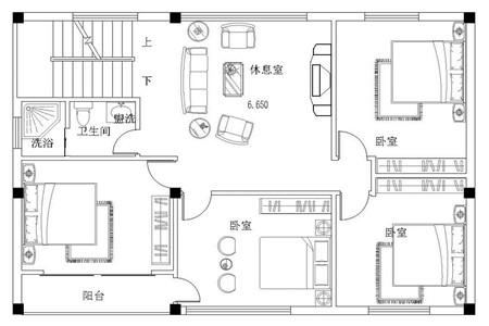 10.0x10.1米三層農(nóng)村自建房，造價(jià)在30萬(wàn)以?xún)?nèi)。