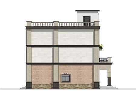 10.0x10.1米三層農(nóng)村自建房，造價(jià)在30萬(wàn)以?xún)?nèi)。