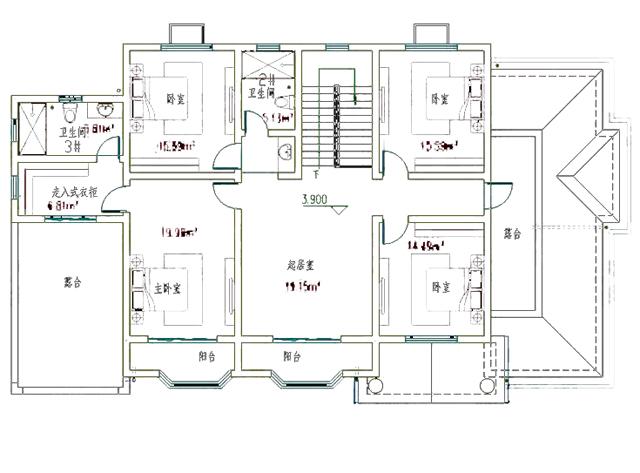 兩套21x12米左右二層別墅設計圖，滿足大家庭成員的住房需求。