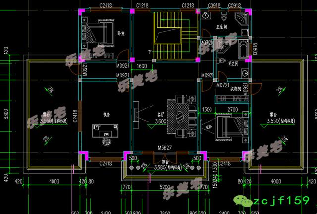 兩套21x12米左右二層別墅設計圖，滿足大家庭成員的住房需求。